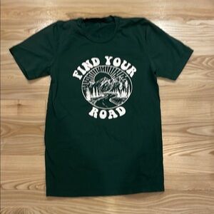 Green 'Find Your Road' Graphic Tee